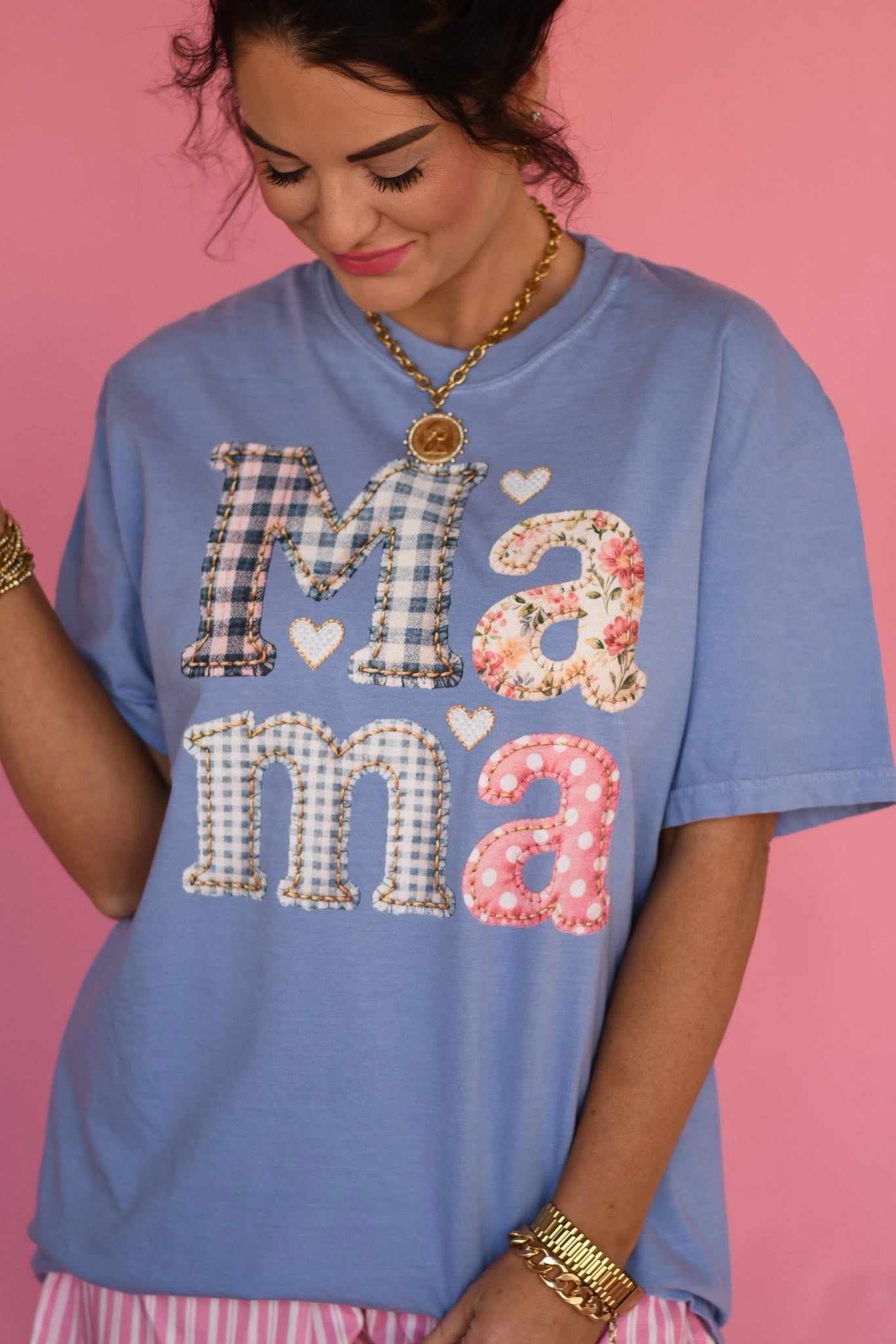 Mama Patchwork Graphic Tee
