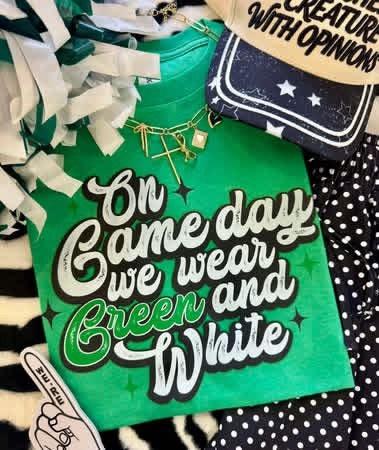 GREEN GAME DAY COLLECTION TEES