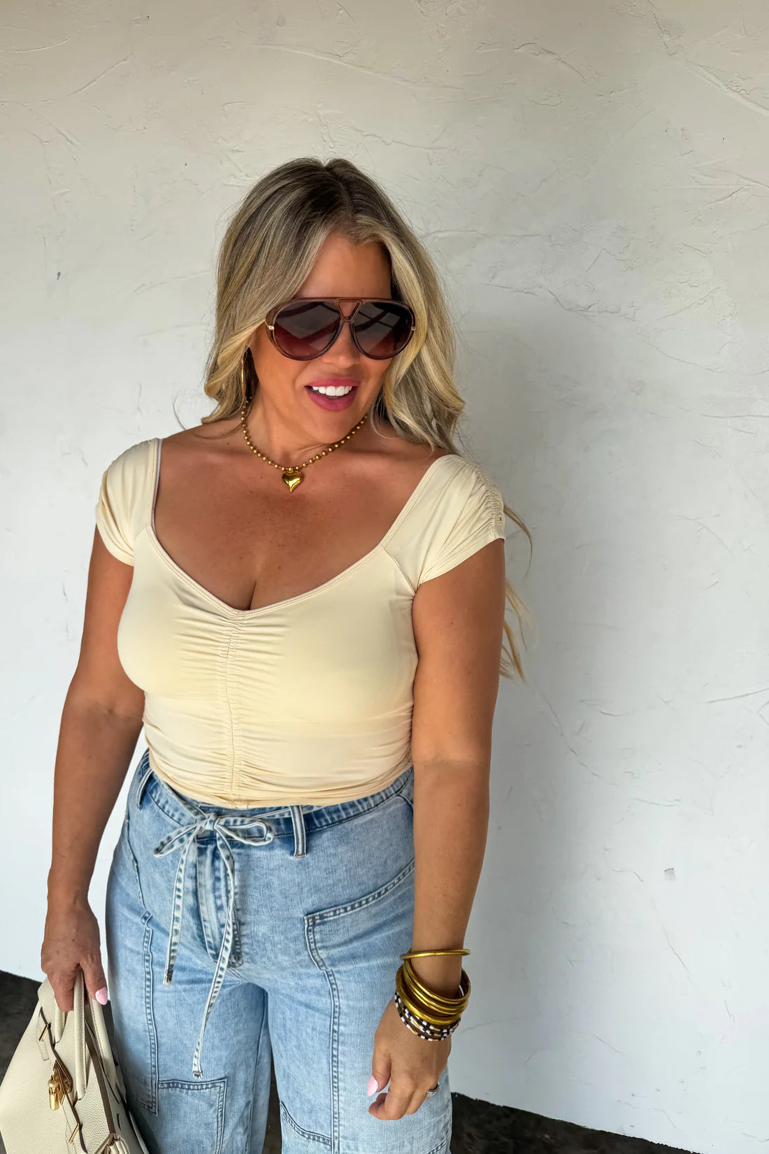 PREORDER- OUT AND ABOUT CAP SLEEVE TOP