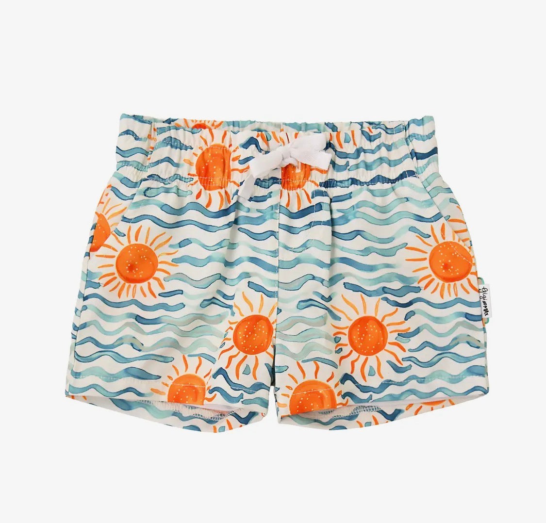 Sonny Swim Shorts – Waves ☀️🌊