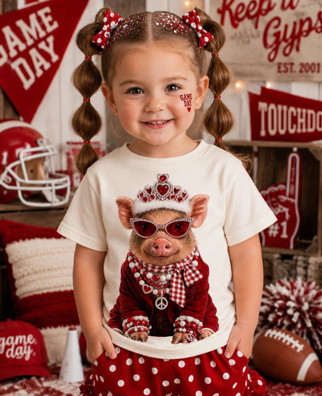 KIDS GAME DAY HOGS TEE