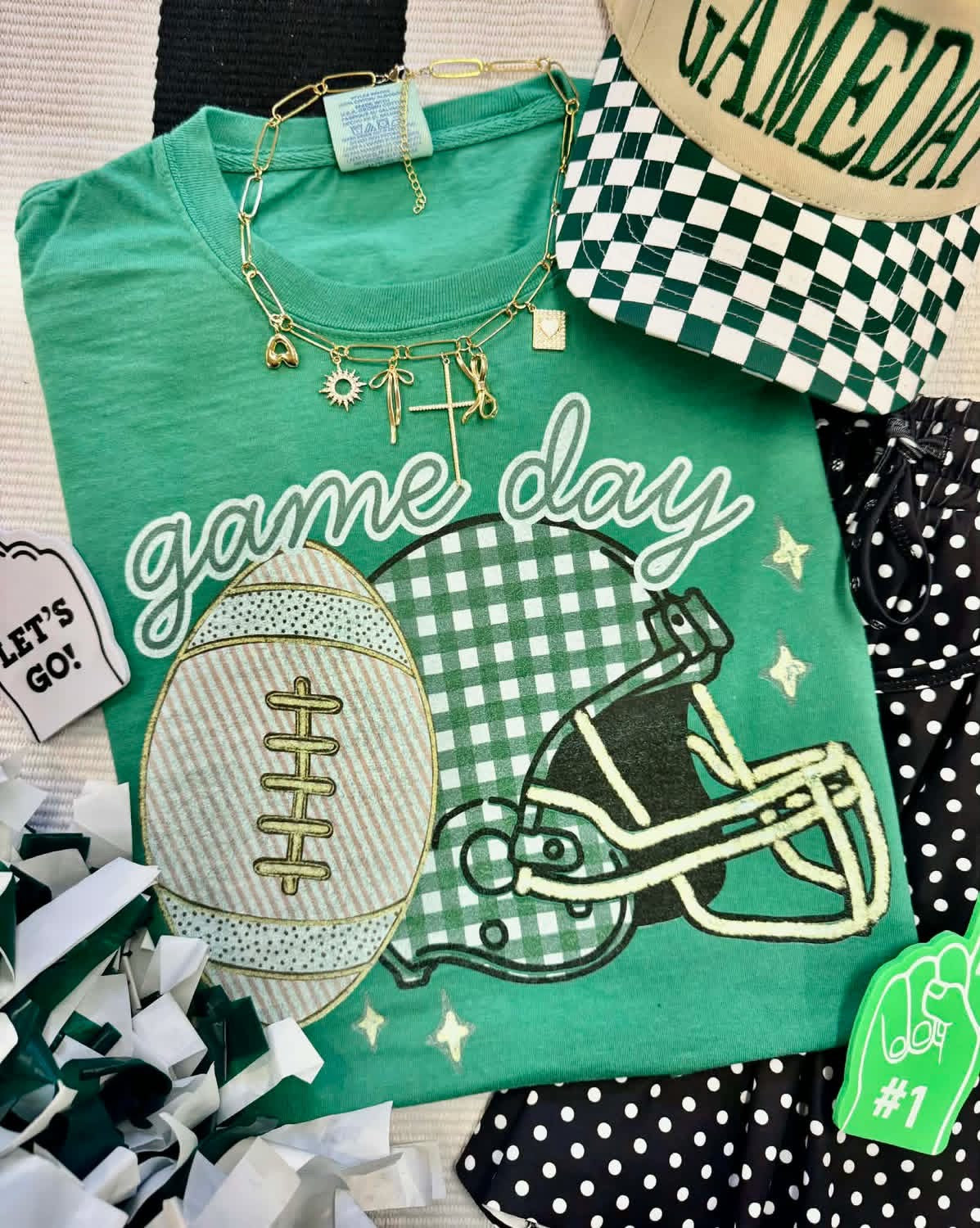GREEN GAME DAY COLLECTION TEES