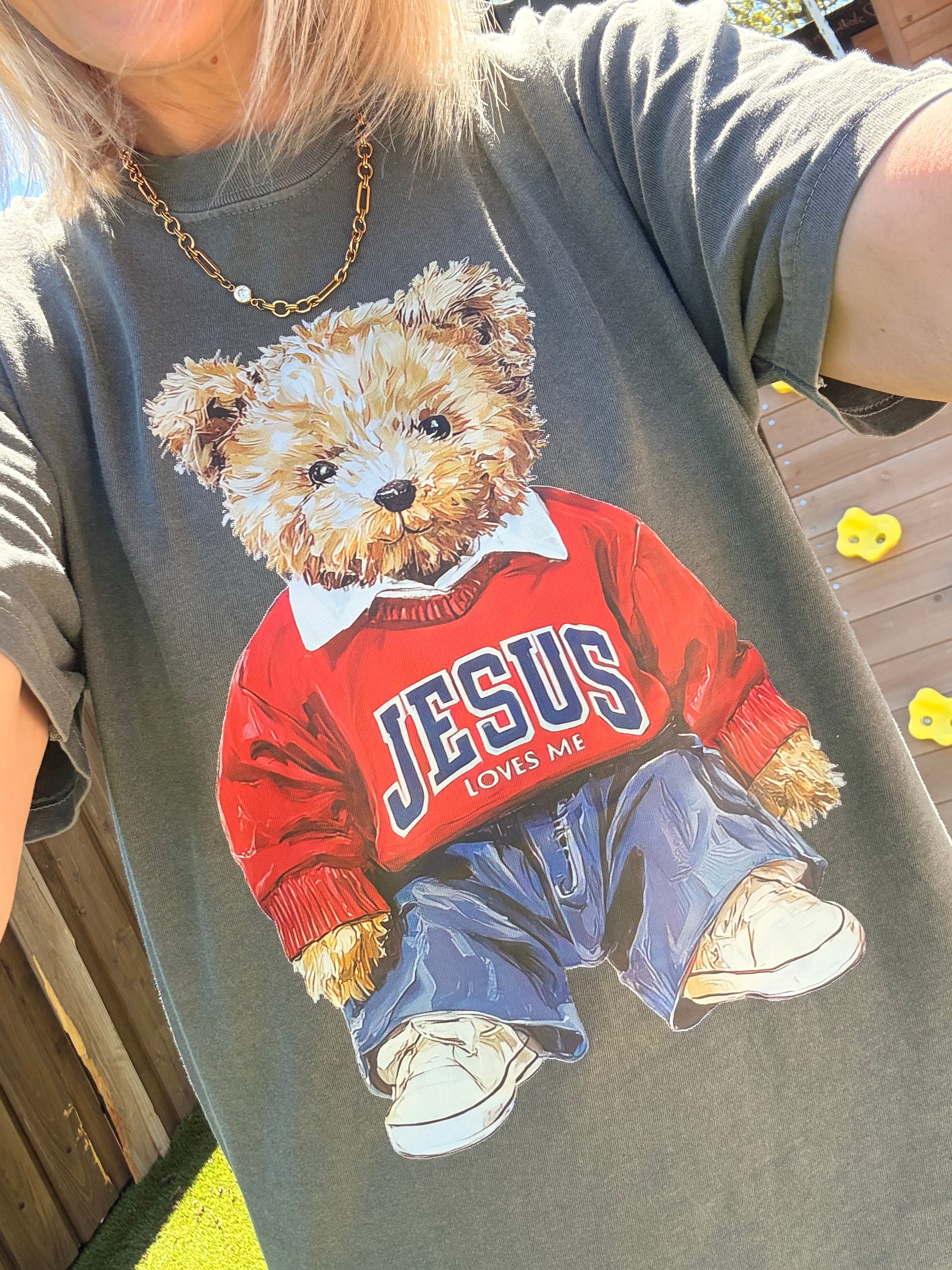 Jesus Loves Me Teddy Tee