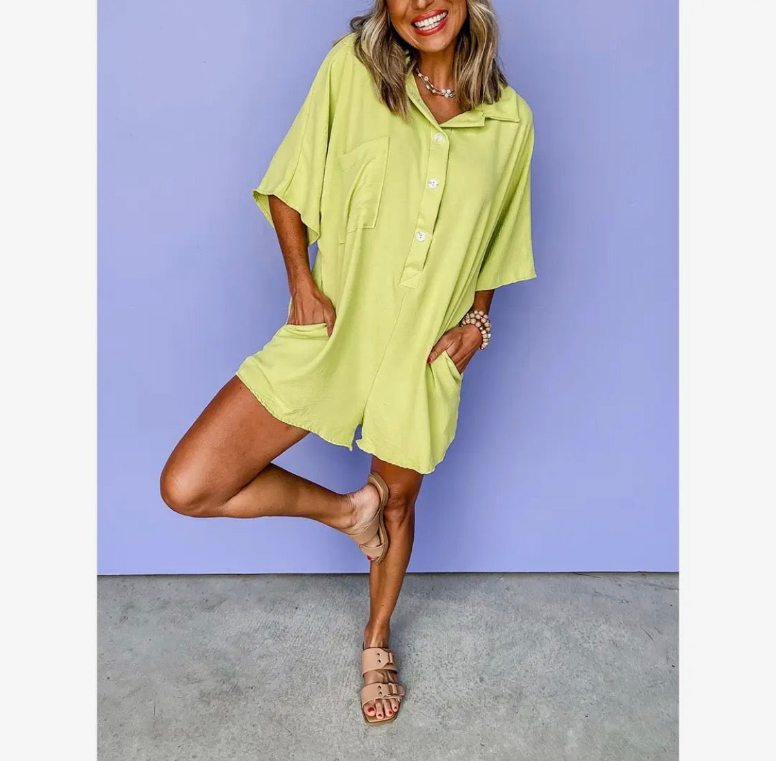 Easy Breezy Button Romper