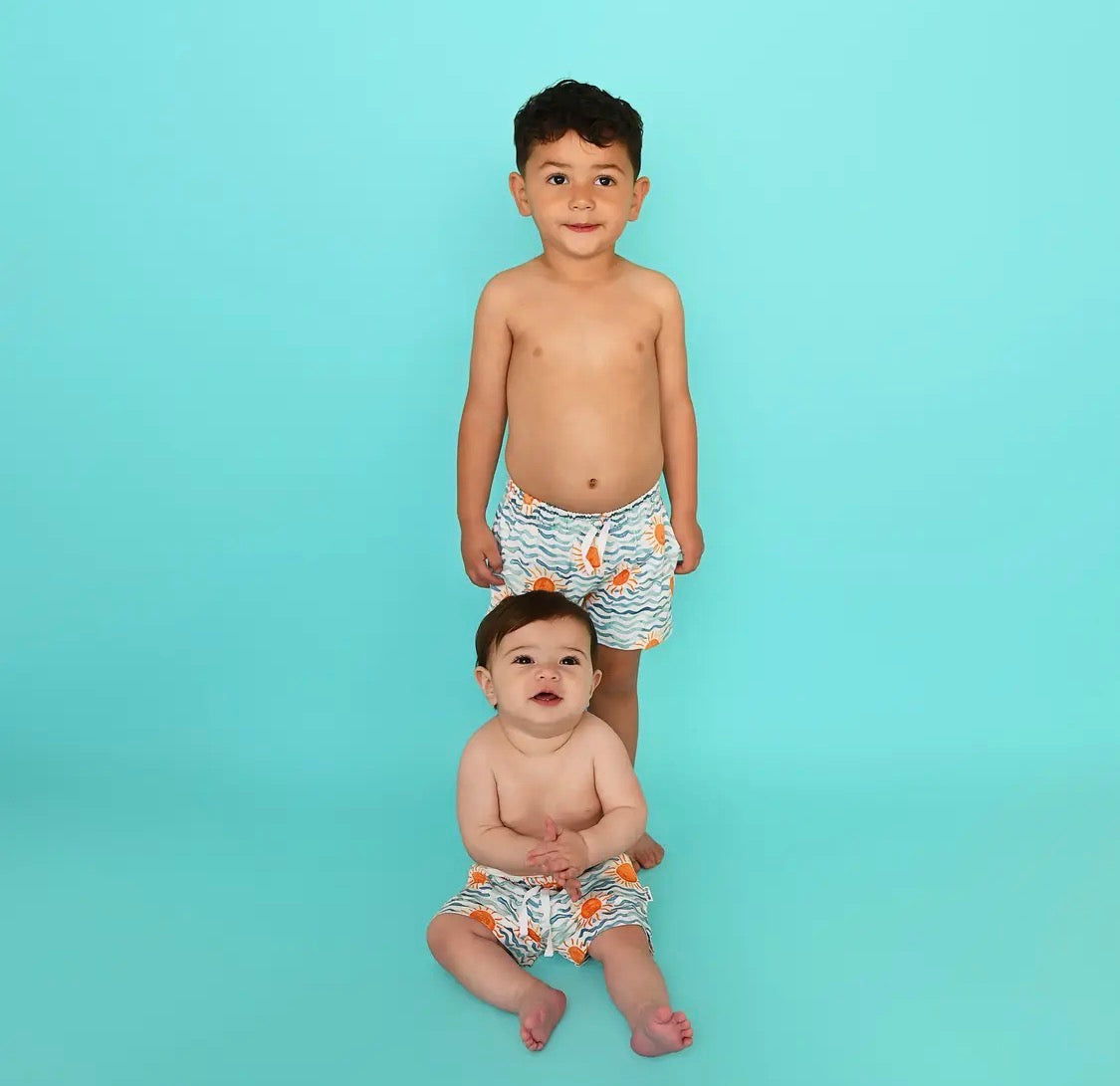 Sonny Swim Shorts – Waves ☀️🌊