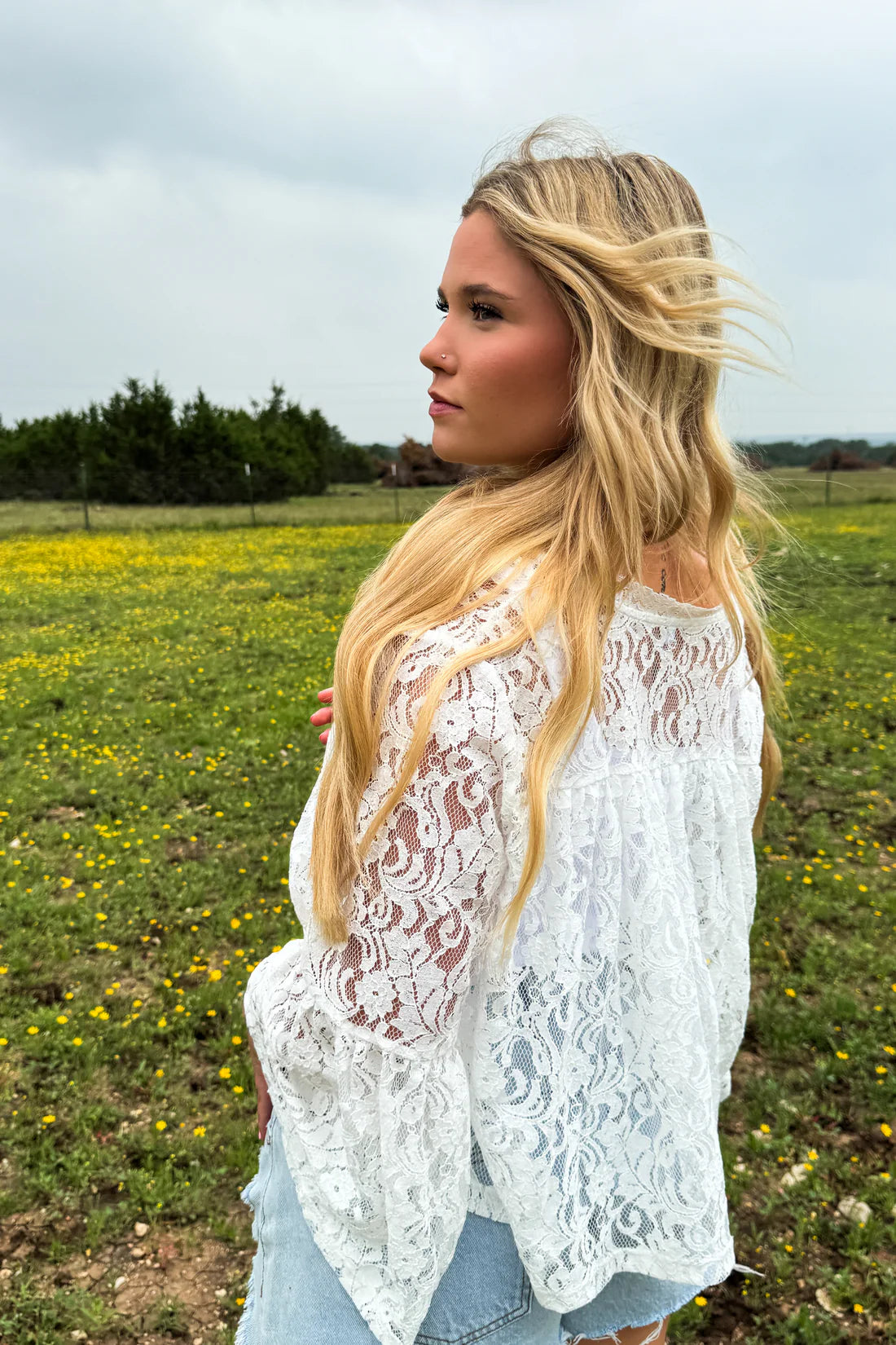 PREORDER- SWEET MAGNOLIA LACE TOP