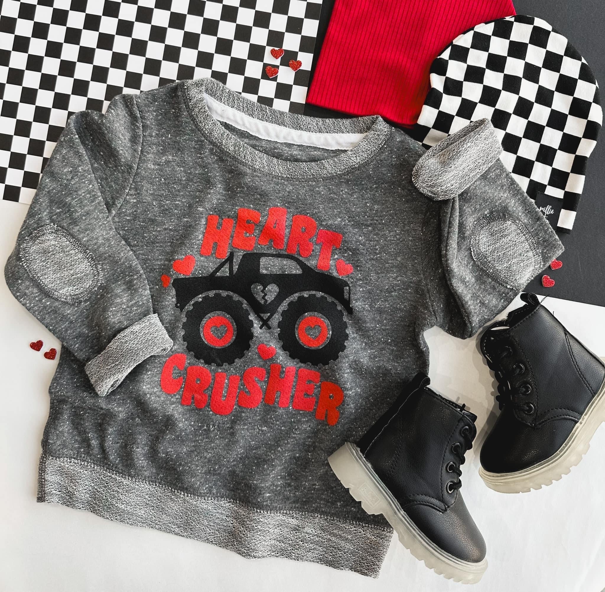 FRENCH TERRY HEART CRUSHER SWEATSHIRT