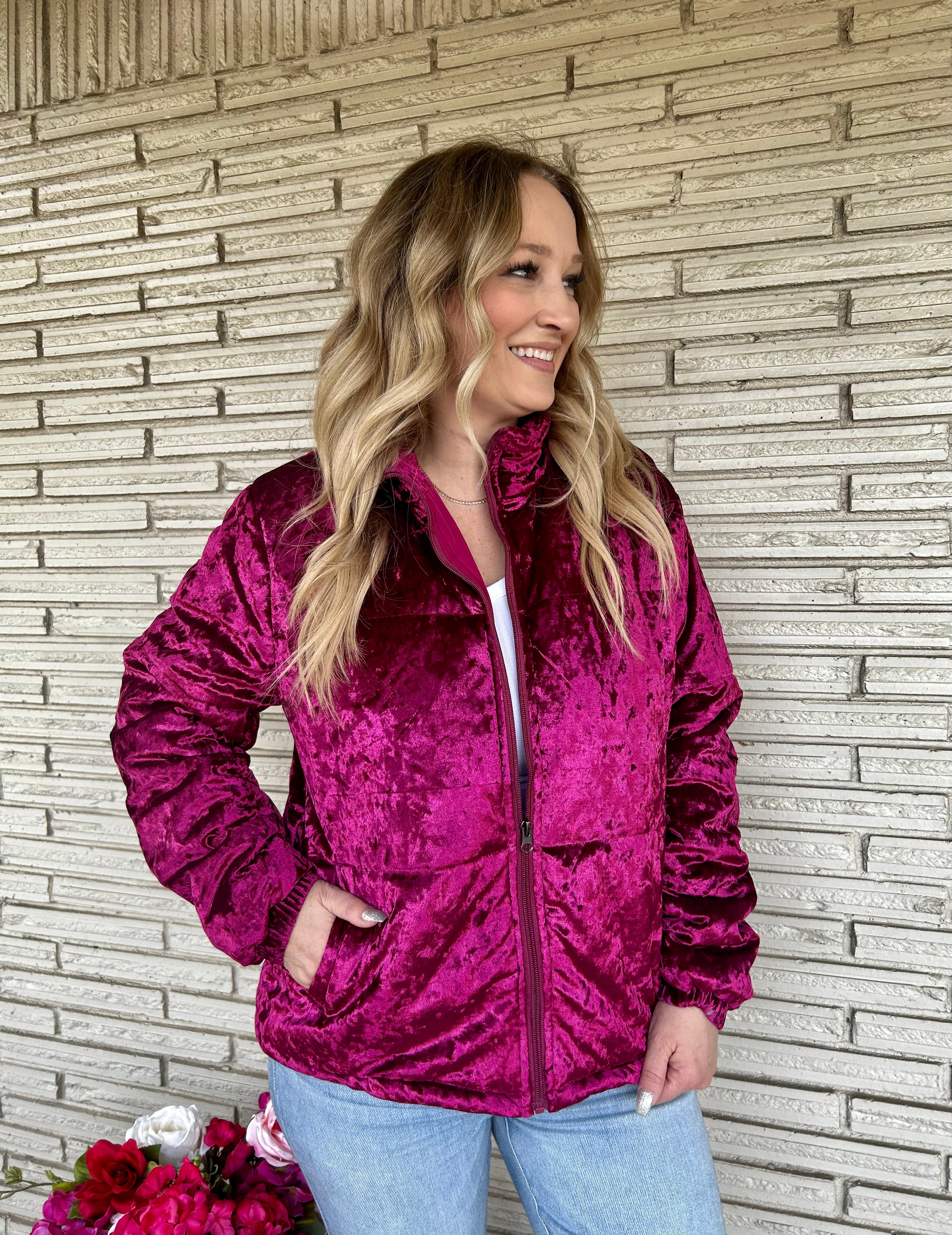 Lush Velvet Puffer Jacket